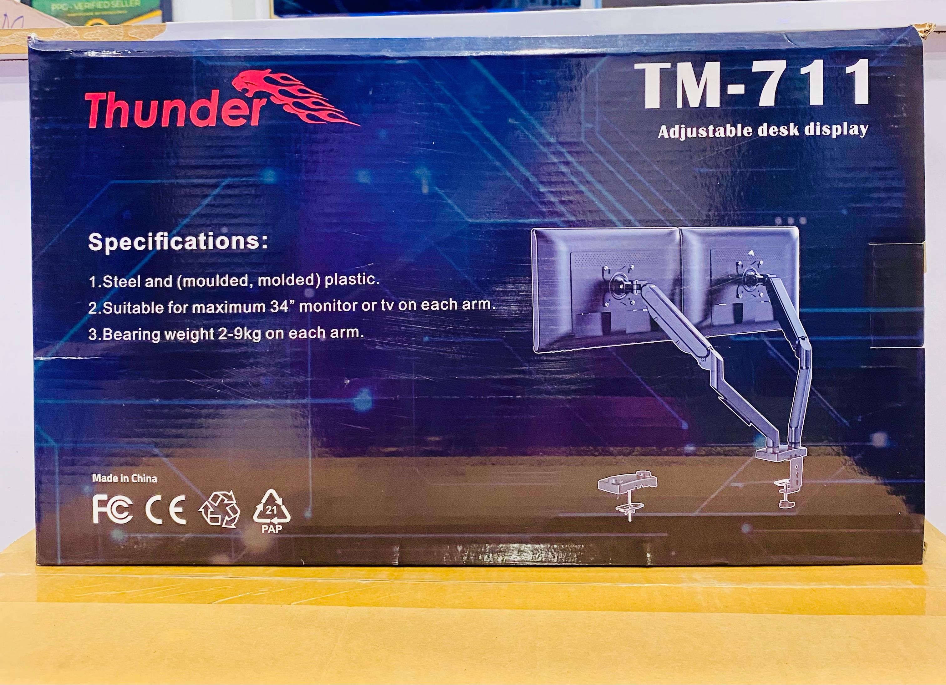 Thunder LED Stand TM-711 Dual hydraulic Monitor Arm Thunder LED Stand TM-711 Dual hydraulic Monitor Arm